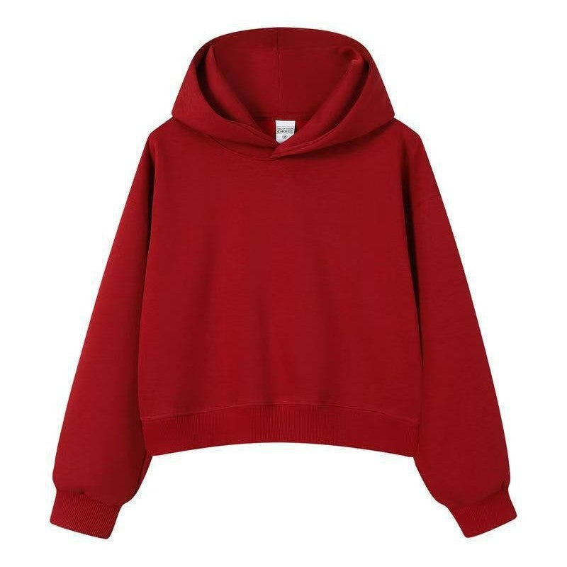 Womens Cotton Blend Sweatshirt Hoodie Casual Pullover
