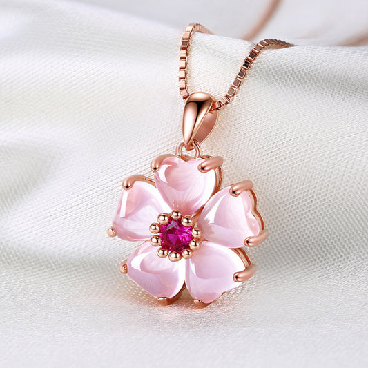 Rose Gold Plated Heart Pendant Necklace
