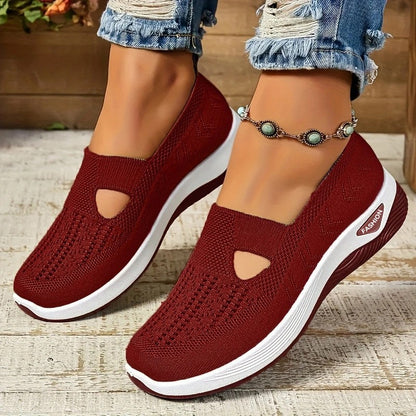 Womens Breathable Comfort Casual Slip On Shoes