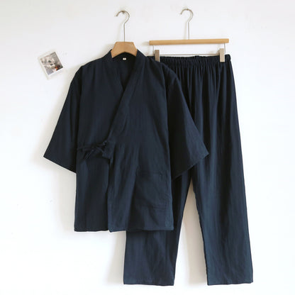 gauze tie-up loungewear set