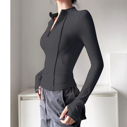 Womens Yoga Fitness Long Sleeve Top