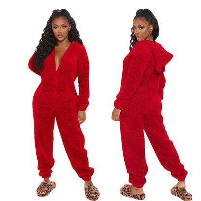 Plush Jumpsuit Loungewear