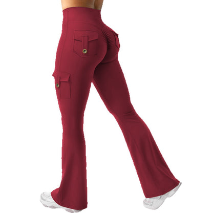 Women's Cargo Pocket Flared Yoga Pants