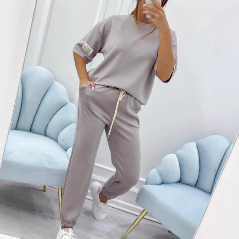 Women's Casual Offset Printing Suit Set