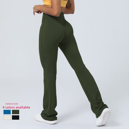 Womens High Waisted Flared Yoga Pants