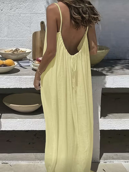 Women's loose-fitting camisole loungewear dress