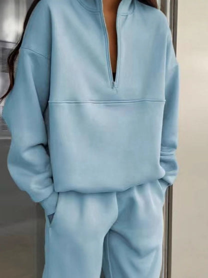 Womens Casual Long Sleeve Sweatshirt and Pants Set