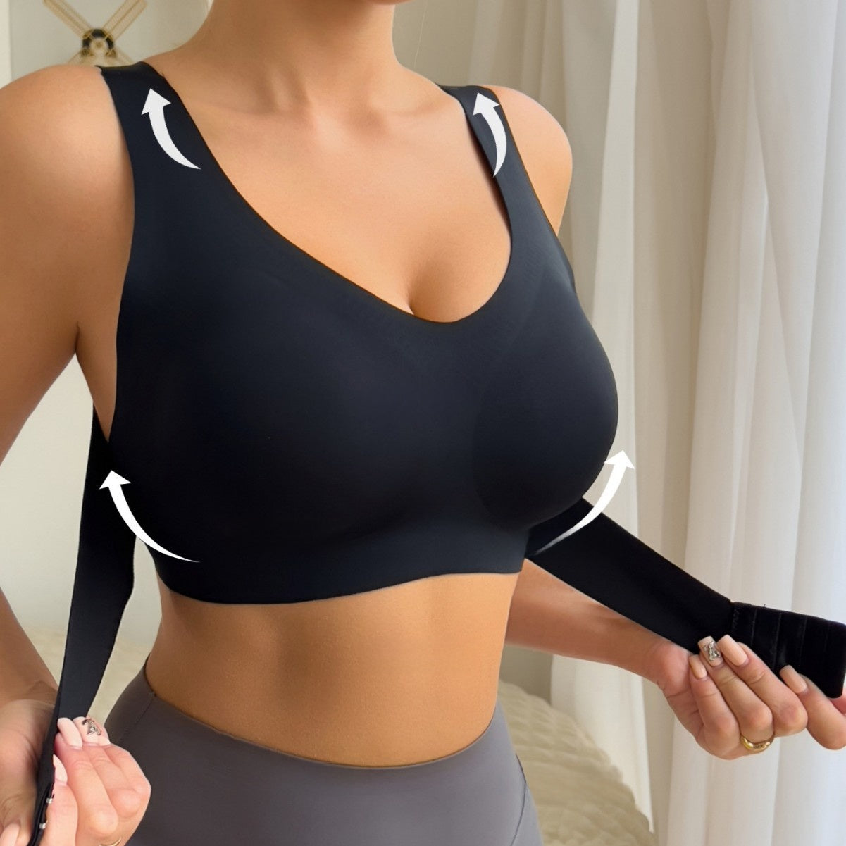 Back-clip shapewear women?s bra top
