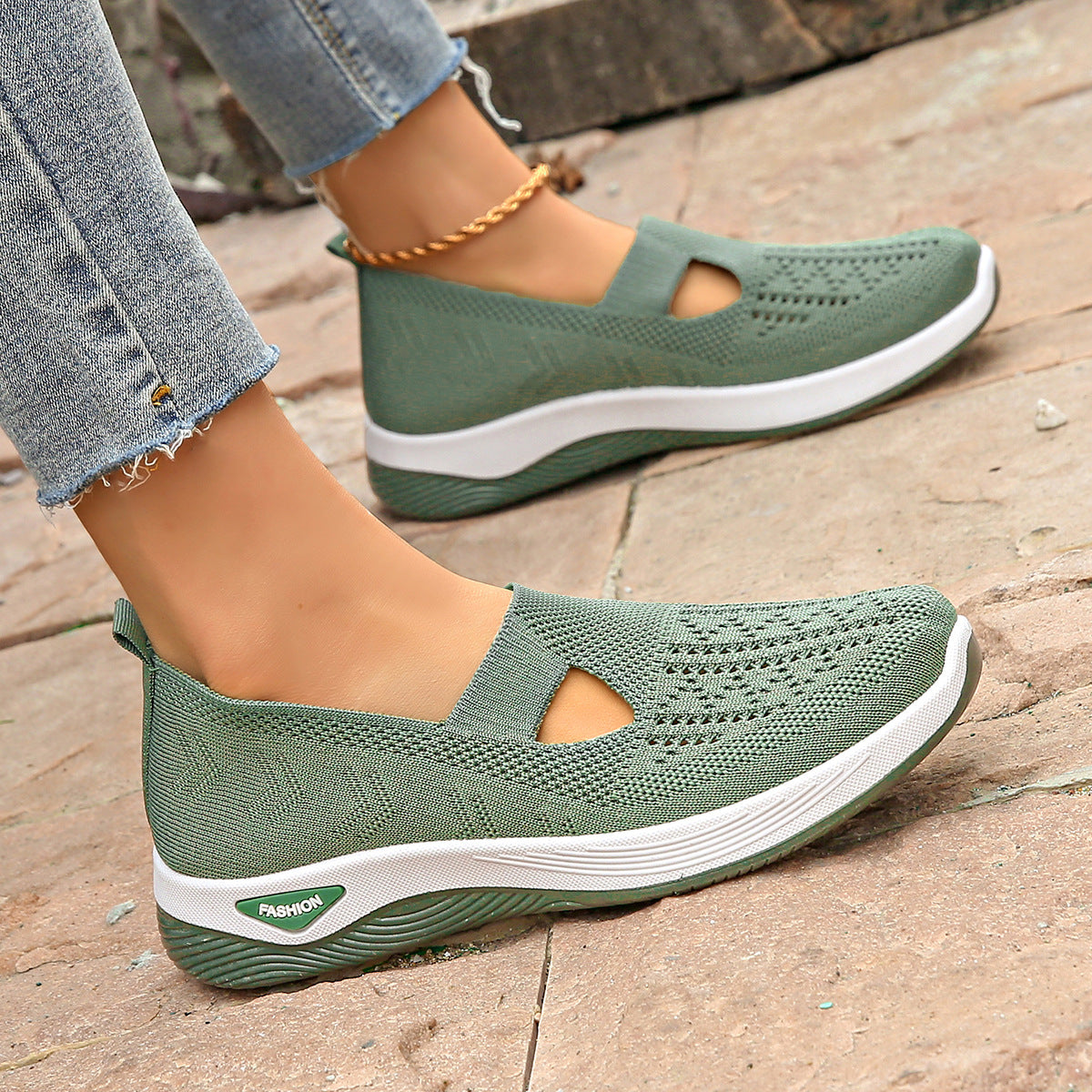 Womens Breathable Comfort Casual Slip On Shoes