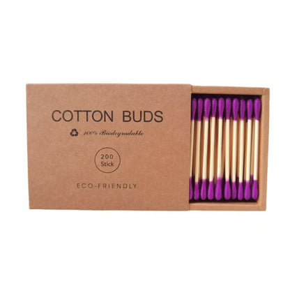 Double-headed colored removable makeup cotton swabs