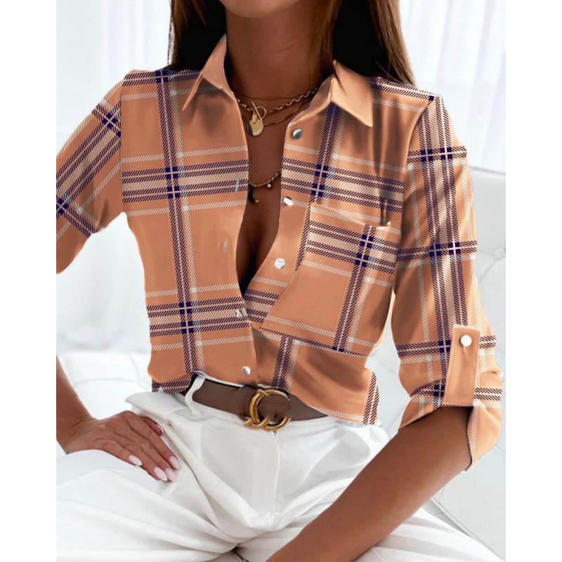 Long Sleeve Shirt Printed Shirt Women