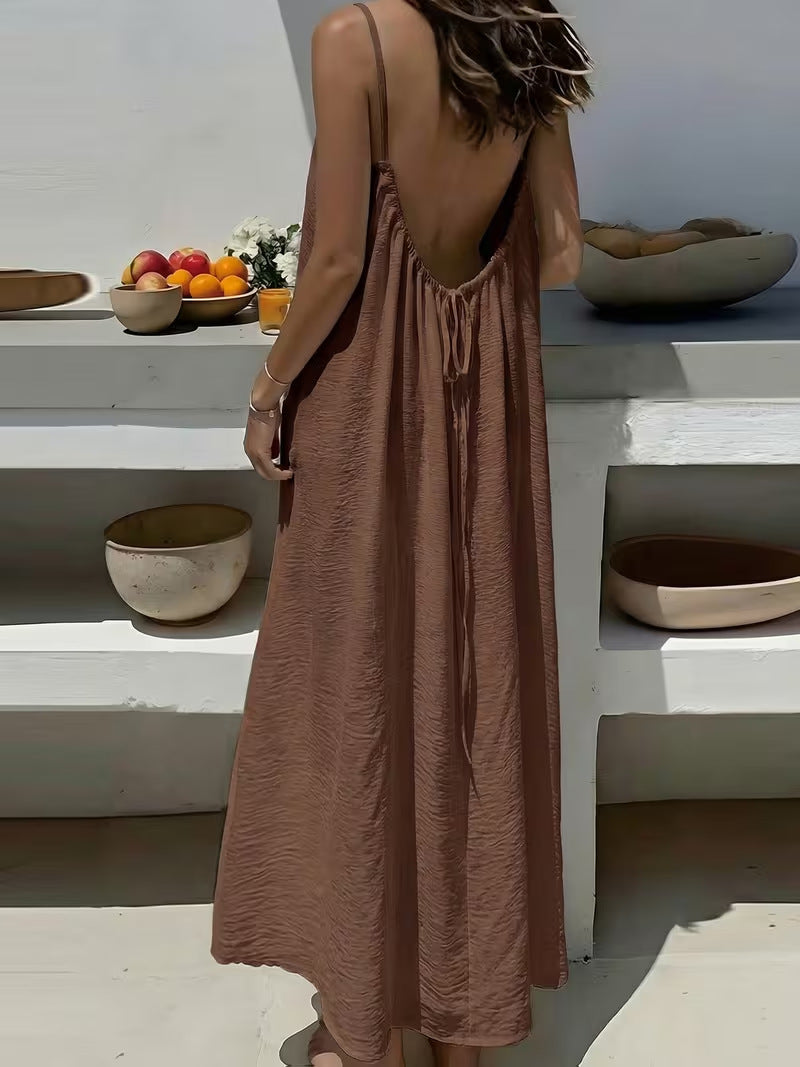 Women's loose-fitting camisole loungewear dress