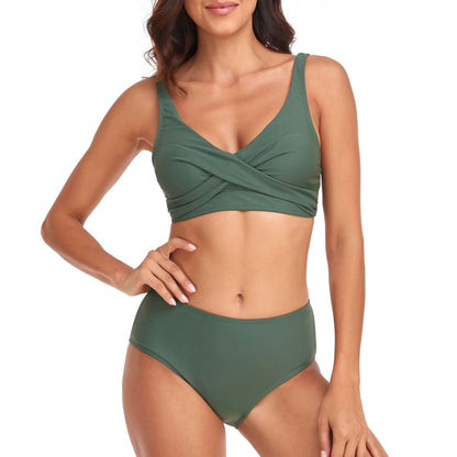 Two-Piece High-Waist Bikini Swimwear