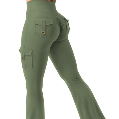 Women's Cargo Pocket Flared Yoga Pants