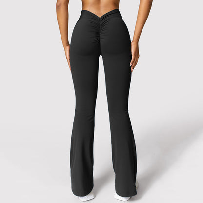 Womens High Waist Flared Yoga Pants
