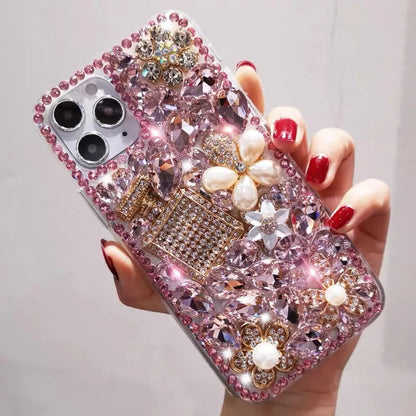 Diamond Rhinestone Perfume Bottle Phone Case