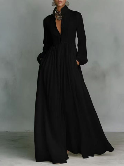 Vintage Lantern Sleeve A-Line Dress