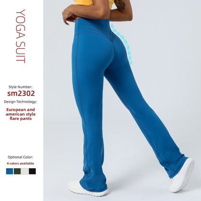 Womens High Waisted Flared Yoga Pants