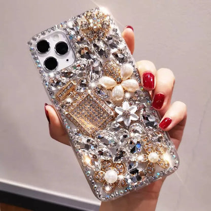 Diamond Rhinestone Perfume Bottle Phone Case