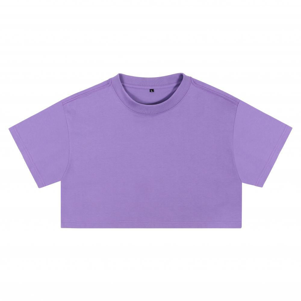 High-waisted, crop top T-shirt for women