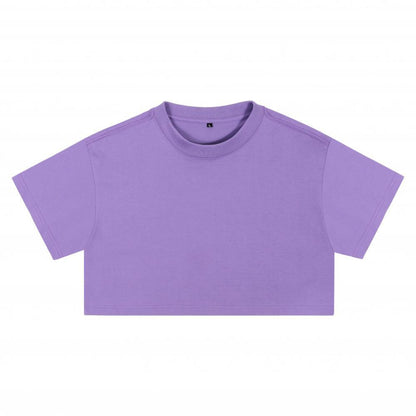 High-waisted, crop top T-shirt for women