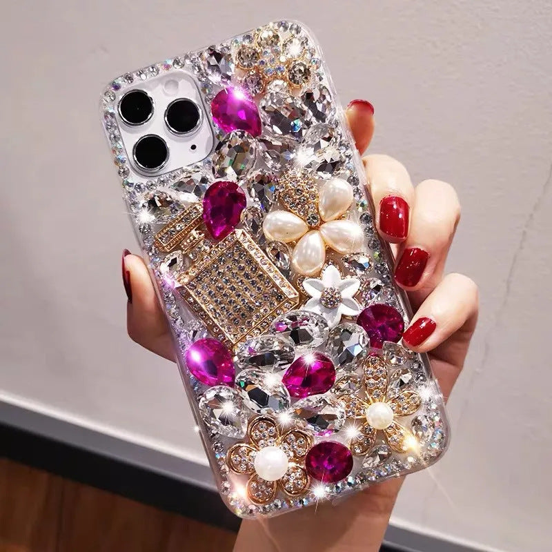 Diamond Rhinestone Perfume Bottle Phone Case