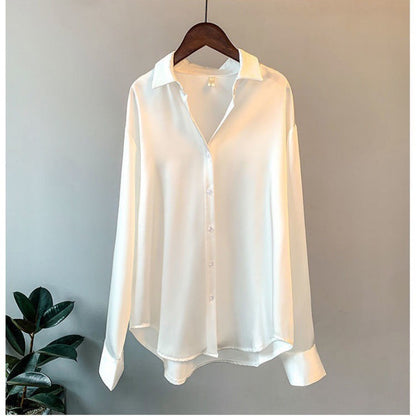 Long Sleeve Satin Shirt for Women