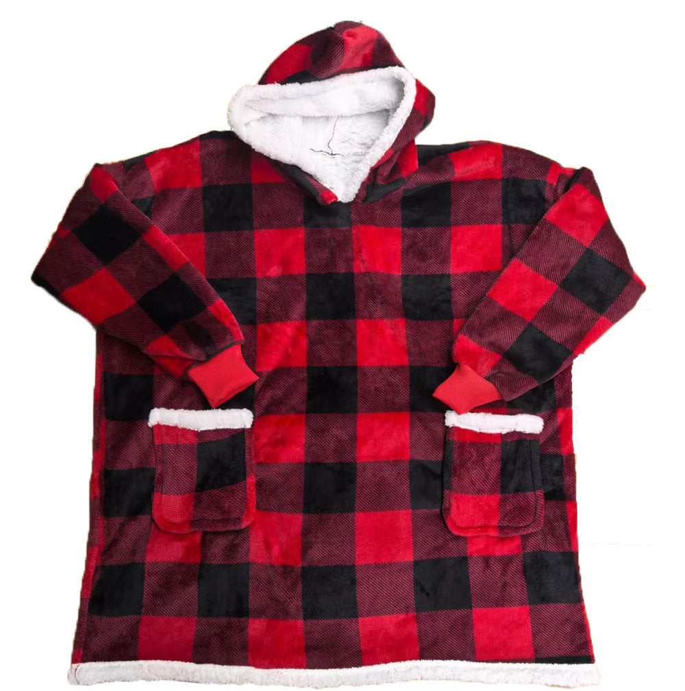 Women's Fleece TV Blanket Hoodie with Pockets