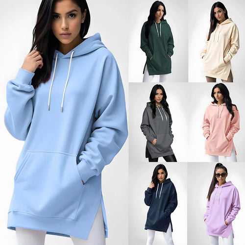 Womens Hooded Pullover Sweatshirt with Pocket