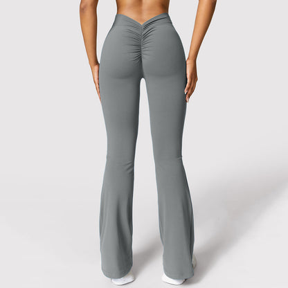 Womens High Waist Flared Yoga Pants