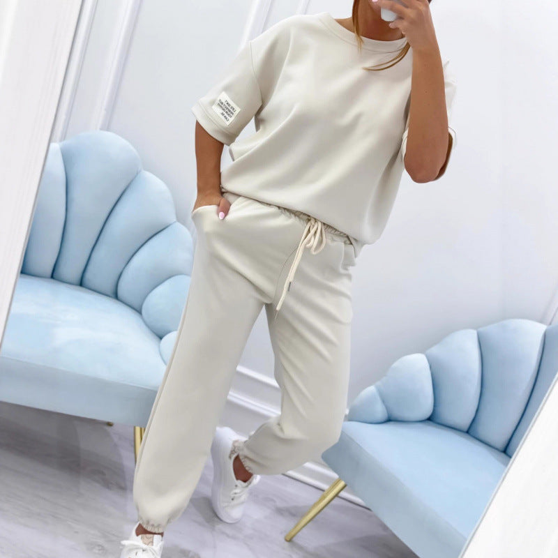 Women's Casual Offset Printing Suit Set