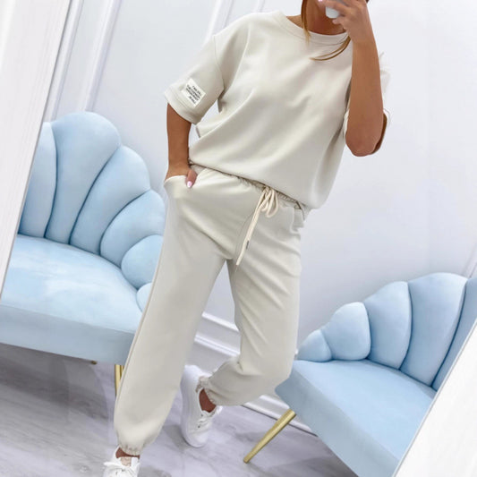 Women's Casual Offset Printing Suit Set