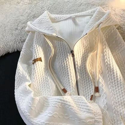 Women Zip Up Casual Hoodie
