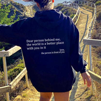 Women's Fleece Sweater Letter Slogan Printed Hoodie