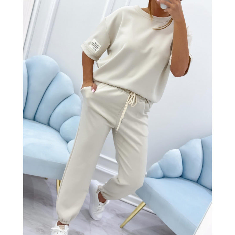 Women's Casual Offset Printing Suit Set