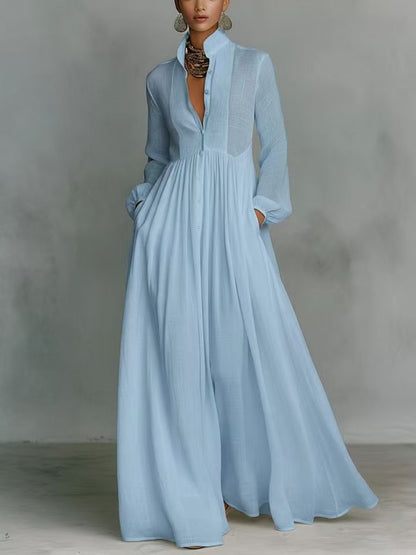 Vintage Lantern Sleeve A-Line Dress