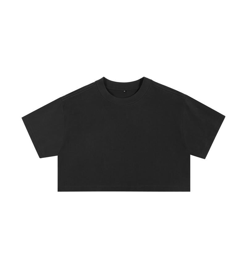 High-waisted, crop top T-shirt for women