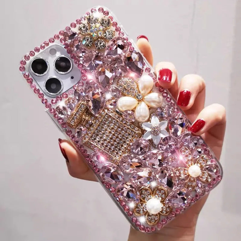 Diamond Rhinestone Perfume Bottle Phone Case