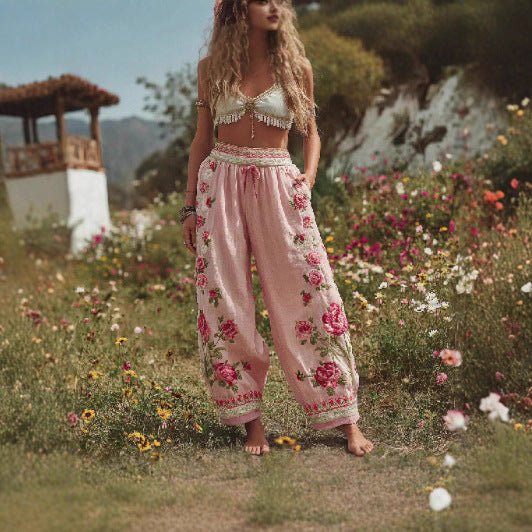 Womens Wide-Leg Pants
