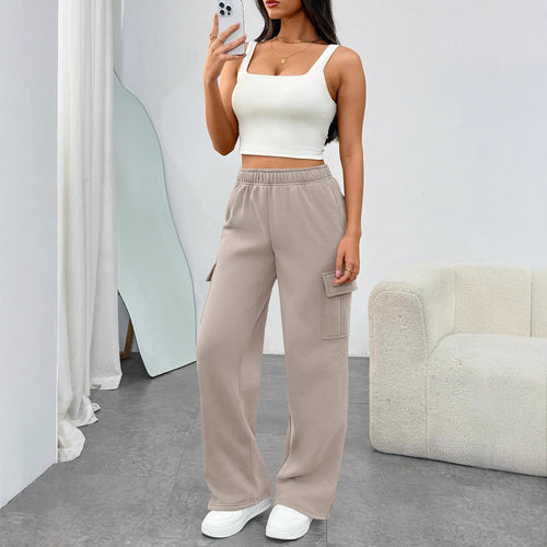 High Waisted Wide Leg Cargo Pants