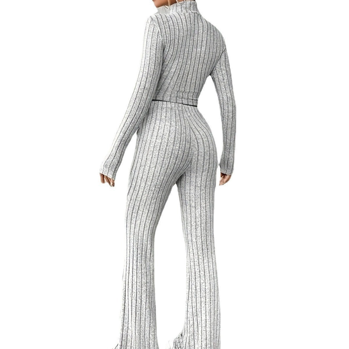 Womens Knitted Hooded Sweatshirt and Pants Set