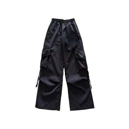 Vintage High Waist Wide Leg Cargo Pants