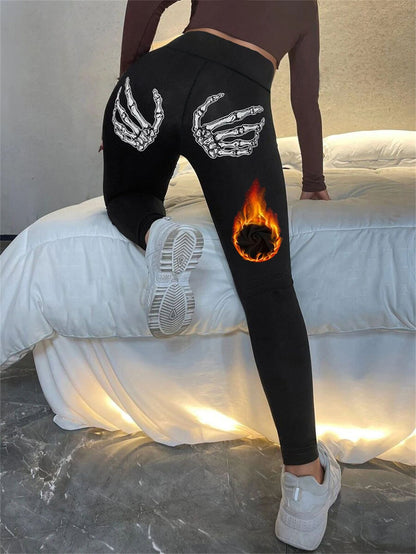 Glow-in-Dark High-Waisted Fitness Yoga Pants