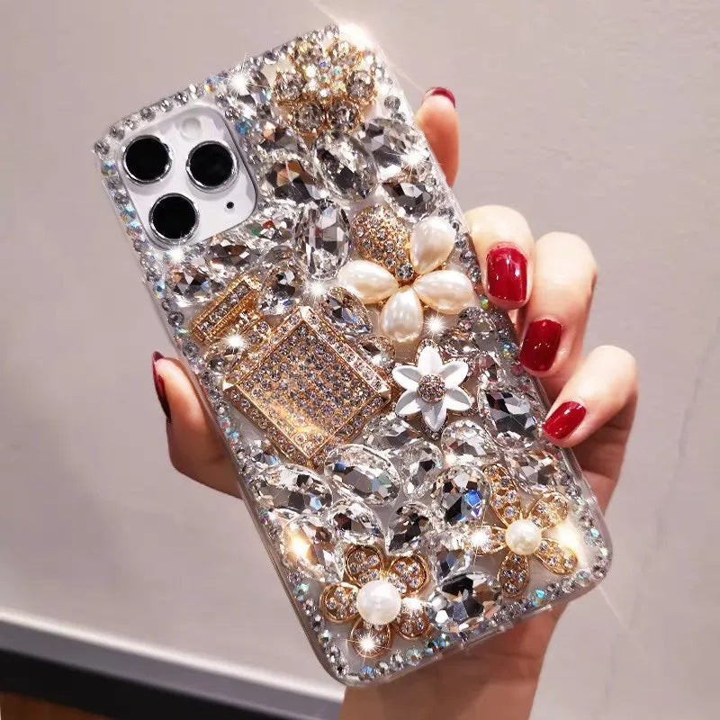 Diamond Rhinestone Perfume Bottle Phone Case
