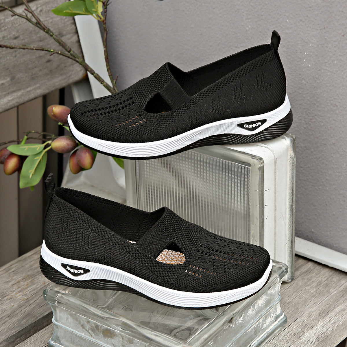 Womens Breathable Comfort Casual Slip On Shoes