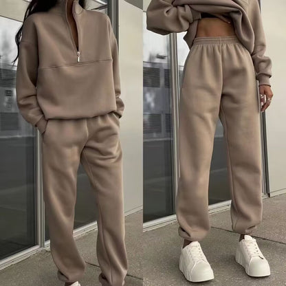 Womens Casual Long Sleeve Sweatshirt and Pants Set