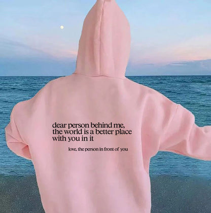 Women's Fleece Sweater Letter Slogan Printed Hoodie