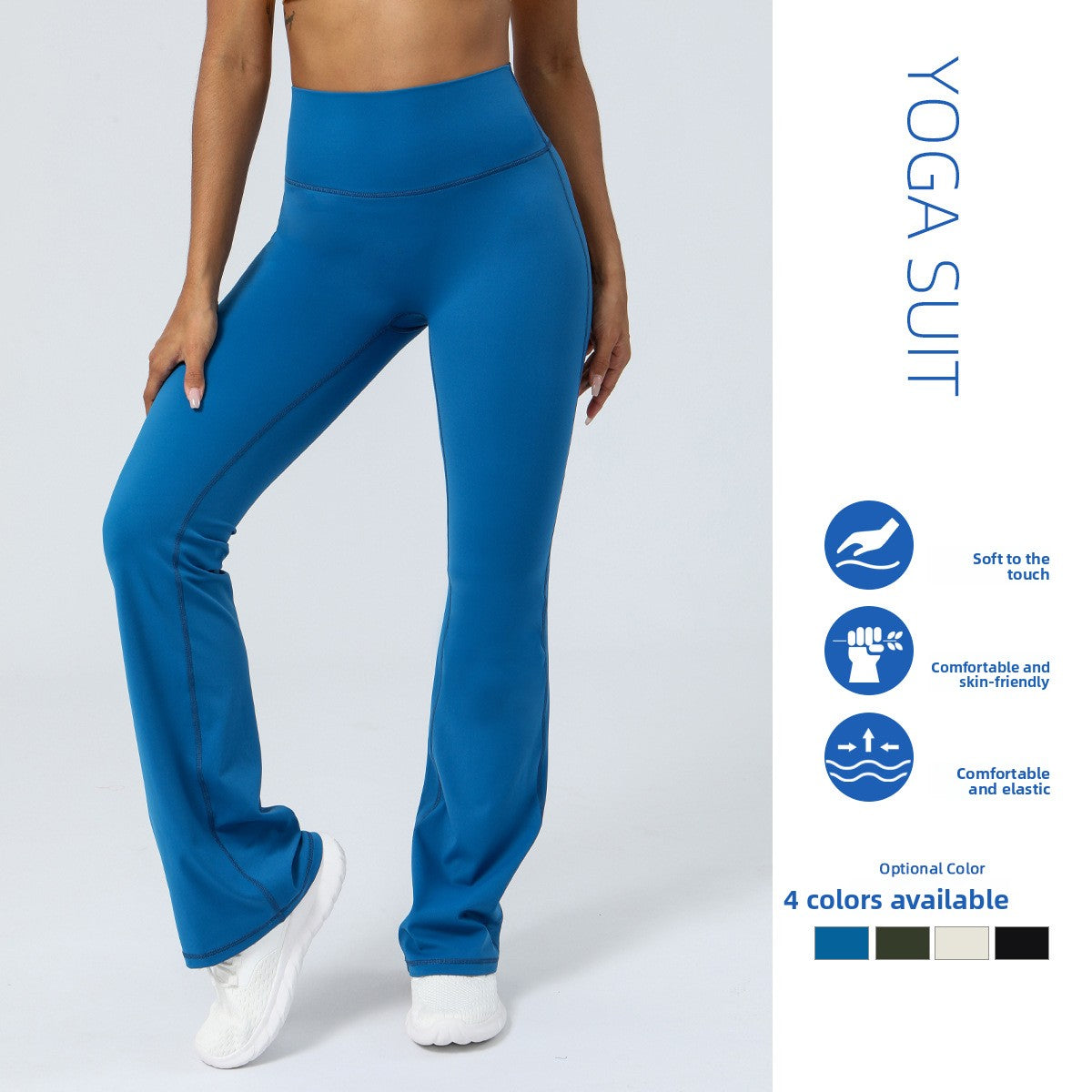 Womens High Waisted Flared Yoga Pants