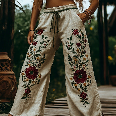 Womens Wide-Leg Pants