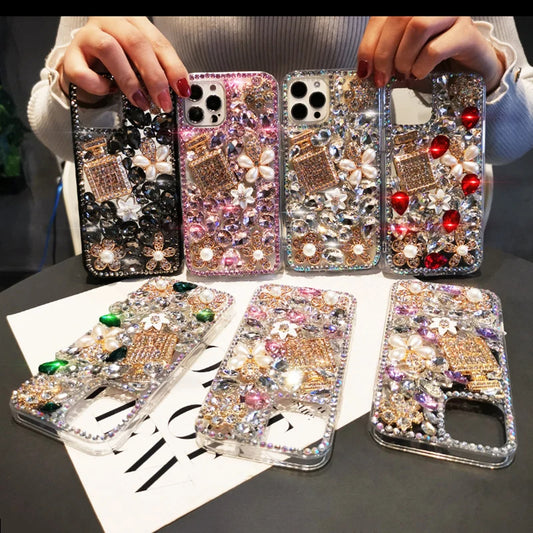 Diamond Rhinestone Perfume Bottle Phone Case